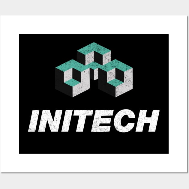 Initech vintage logo - Office Space Wall Art by BodinStreet